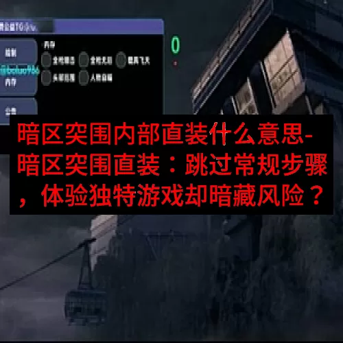暗区突围内部直装什么意思-暗区突围直装：跳过常规步骤，体验独